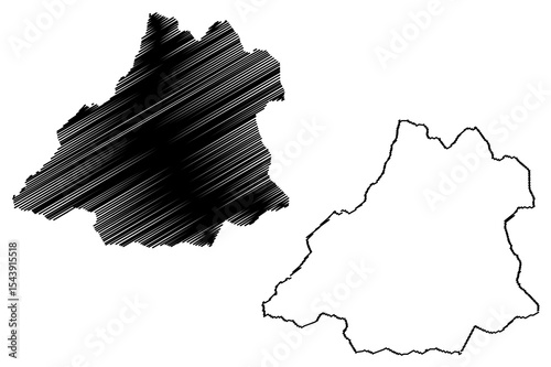 Benguela Province (Provinces of Angola, Republic of Angola) map vector illustration, scribble sketch Benguela map