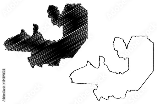 Salta (Region of Argentina, Argentine Republic, Provinces of Argentina) map vector illustration, scribble sketch Salta Province map