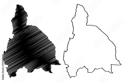 San Juan (Region of Argentina, Argentine Republic, Provinces of Argentina) map vector illustration, scribble sketch San Juan Province map