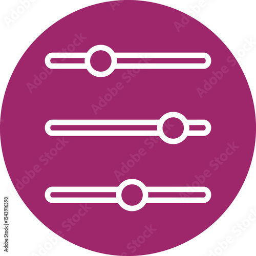 Adjustment Sliders Vector Line White Circles Multicolors