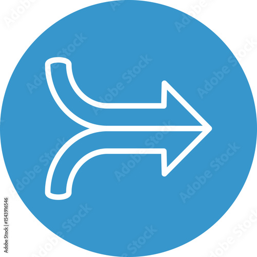 Merge Arrows Vector Line White Circles Multicolors