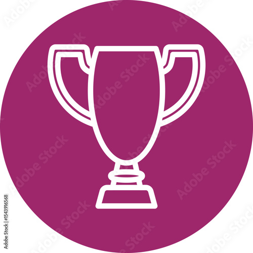 Trophy Vector Line White Circles Multicolors