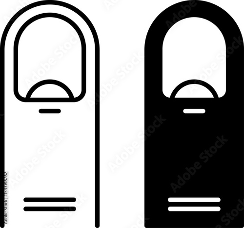 Finger Icons. Black and White Vector Illustration. Fingers on Hand, Human Upper Limbs. Human Body Part. Concept Anatomy
