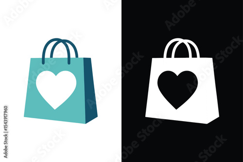 Shopping bag icon isolated vector icon illustration on white background.	