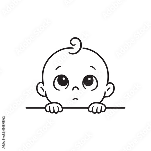 Adorable baby illustration cute infant design for banners