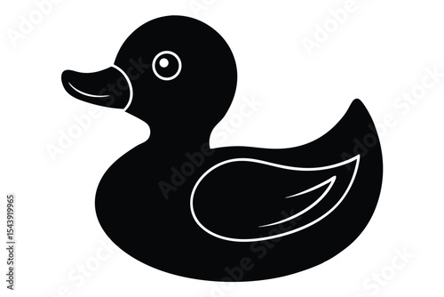 rubber duck vector icon 
