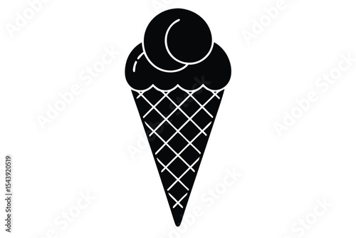 ice cream cone vector icon