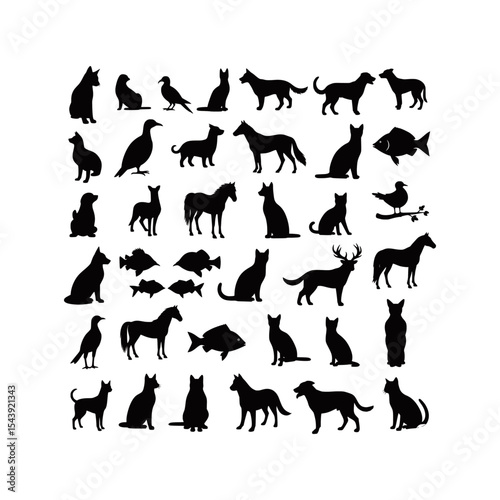 illustration vector silhouette Animal & Pet.ai