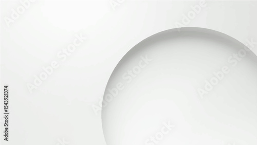 Subtle gradients and gentle geometric curves on a minimalist white abstract background are ideal for modern design.