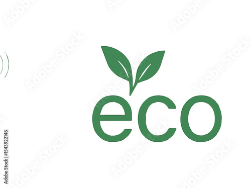 Eco friendly leaf logo for organic green products