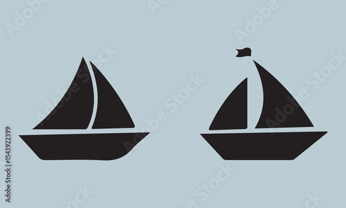 sailing boat vector illustration