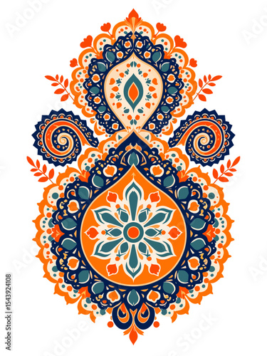  aum syllable, paisley design ,Hinduism, India 