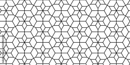 Seamless geometric hexagon honeycomb pattern design for a modern technology background or decorative metal texture