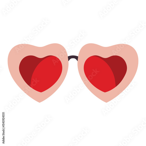 Heart Shaped Sunglasses with Rose Petals Nearby