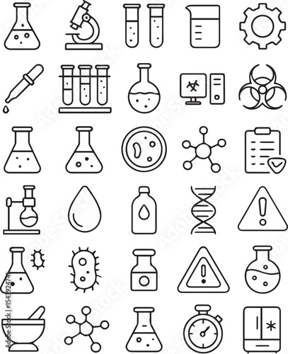 science icons set
