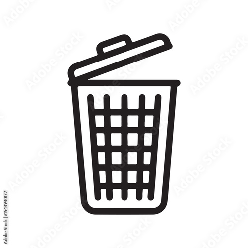 High quality trash can and waste bin icons