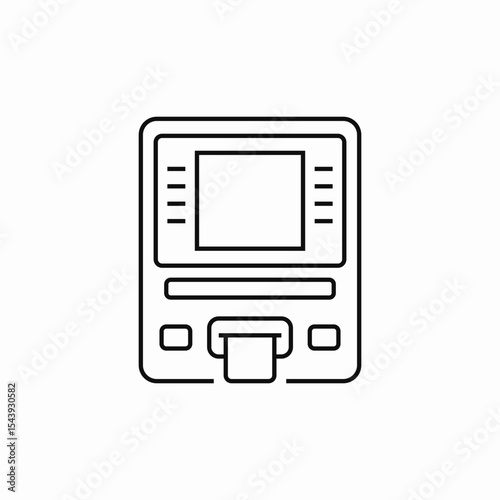 atm machine icon sign vector