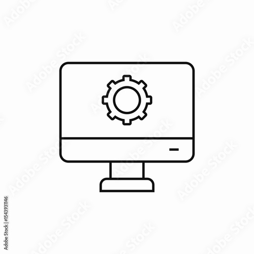 computer configuration icon sign vector