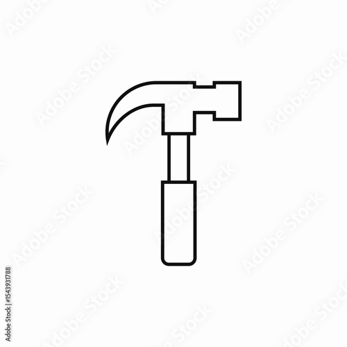 hammer tool icon sign vector
