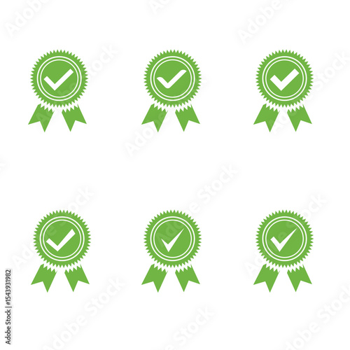 SET Approved certified icon. Certified seal icon