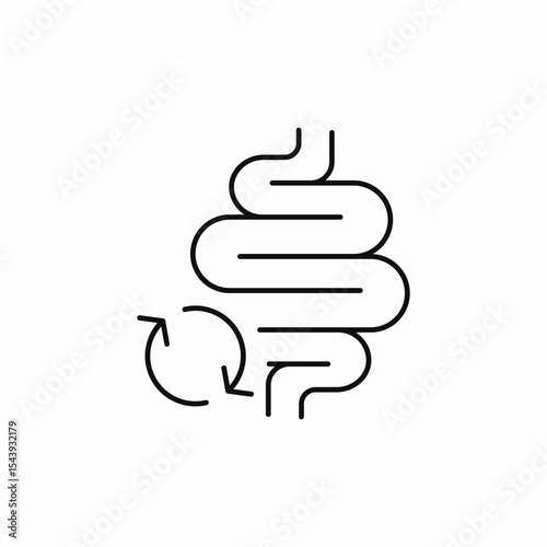 intestines renew icon sign vector