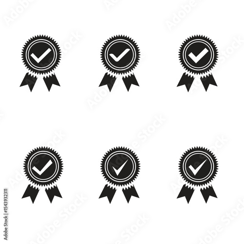 SET Approved certified icon. Certified seal icon