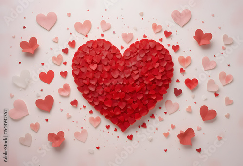 minimalist valentine's day concept with clean lines and heart shaped elements, ideal for lifestyle magazines with space for text