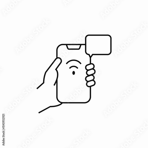 phone wifi message icon sign vector