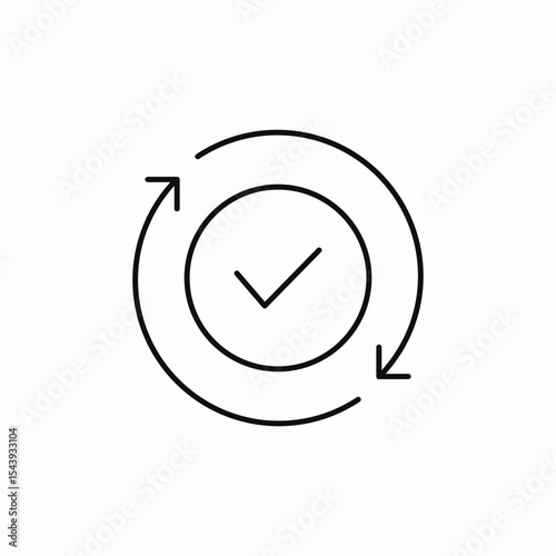 refresh check mark icon sign vector