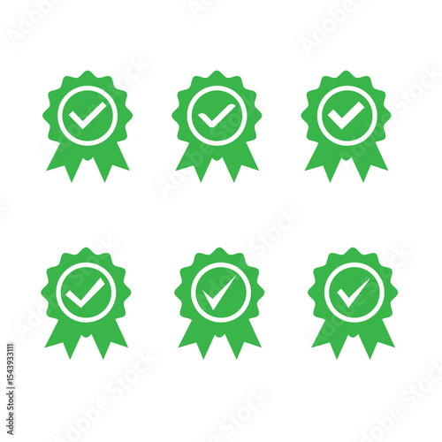 SET Approved certified icon. Certified seal icon
