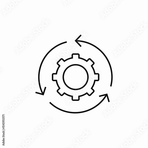 refresh configuration icon sign vector