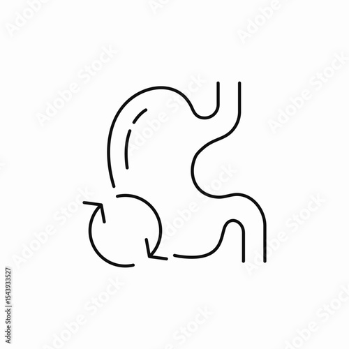 stomach refresh icon sign vector