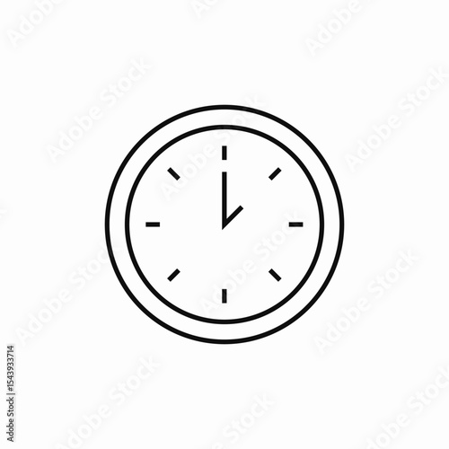 wall clock icon sign vector