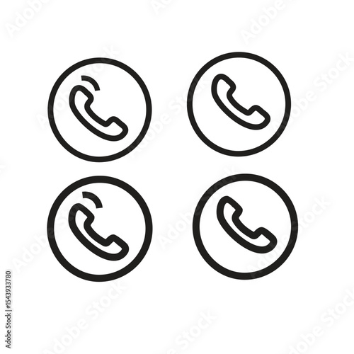 CALL icon vector set. Call icon vector. telephone icon