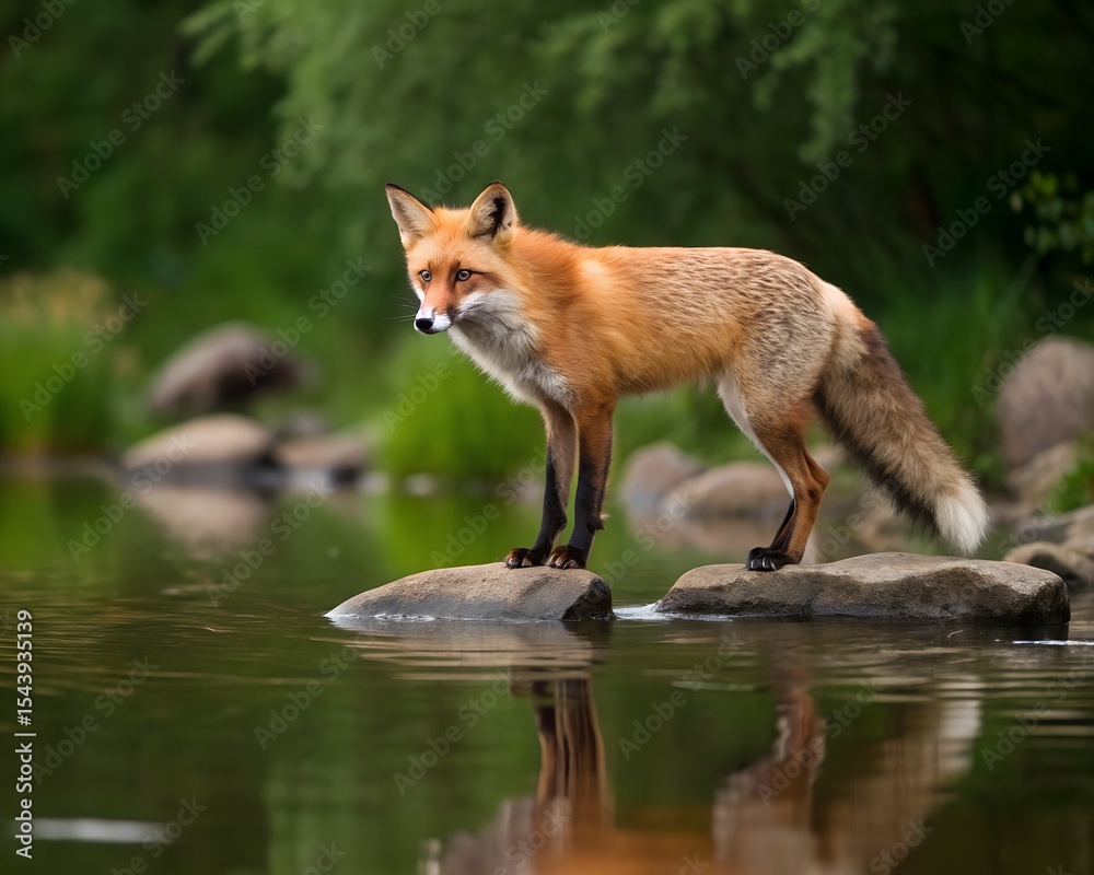 Fototapeta premium red fox vulpes