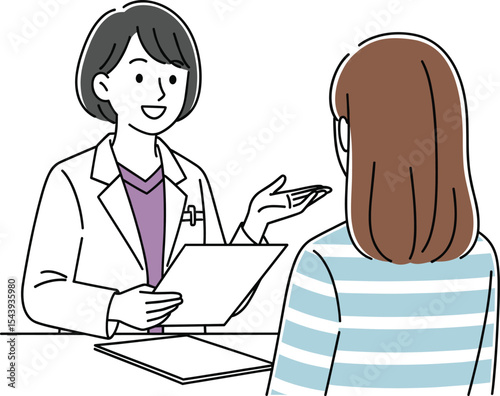 Professional female doctor consulting with a patient, discussing medical results, providing healthcare advice, offering compassionate support, and ensuring personalized 