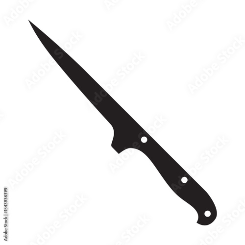 Knife icon vector. Hunting knife illustration sign. Military knife communication symbol. Cold weapon web icon set.