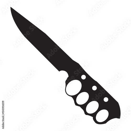 Knife icon vector. Hunting knife illustration sign. Military knife communication symbol. Cold weapon web icon set.