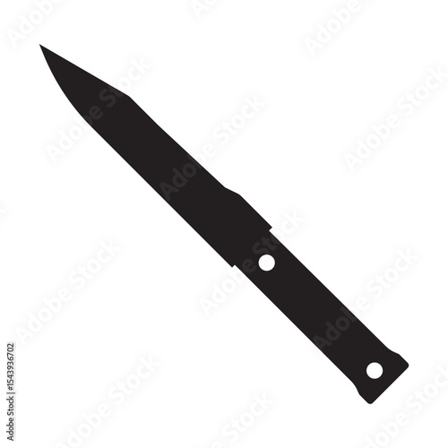 Knife icon vector. Hunting knife illustration sign. Military knife communication symbol. Cold weapon web icon set.