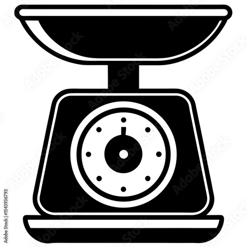 kitchen scales vector illustration