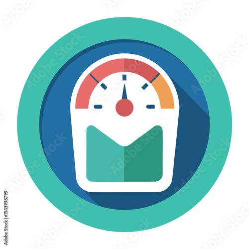 Weight loss scale vector icon