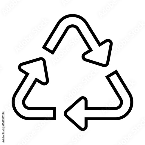 Recycle icon vector. Recyclable materials illustration sign. Trash symbol. Eco logo. Recycle button web icon. Ecology symbol. 