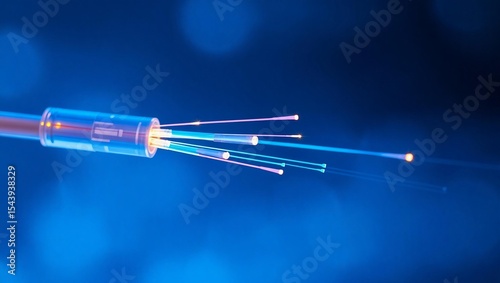 optical fiber to transmit data in the form of light