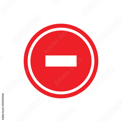 vector stop sign icon. No sign,  warning isolated