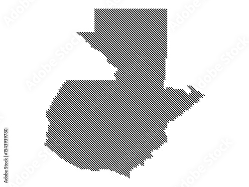 Top-Left Diagonal Lines Vector Map of Guatemala Large photo