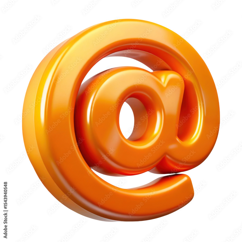 Obraz premium 3d at symbol isolated on transparent background