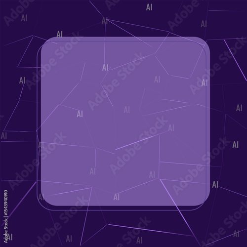 Background, sample, poster, flyer with square text field, instagram, social networks, universe, artificial intelligence, brain