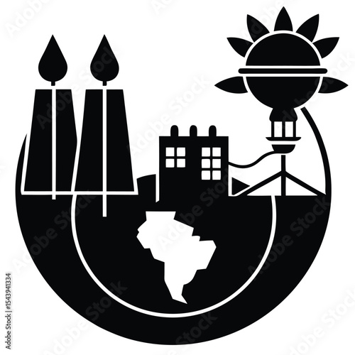 Energy Efficiency Graphic Elements Icons and Symbols for Sustainable Design