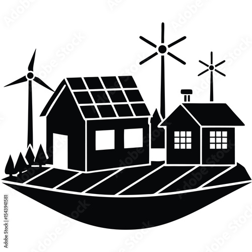 Energy Efficiency Elements Renewable Energy Icons and Symbols for Sustainable Design Projects