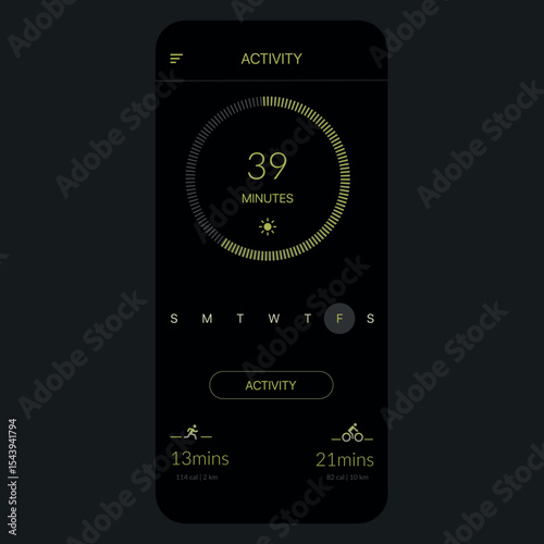Mobile App Timer UI – Minimal Countdown or Stopwatch Screen for Apps

